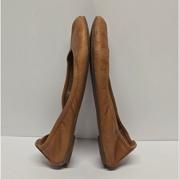 Tory Burch Eddie Tan Leather Ballet Flats 9 - Picture 3 of 9